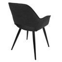 Rowland Mid Century Modern Chair, Black, Set of 2