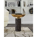 Blaze Glass and Brass Side Table