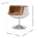 Conan Swivel Chair-Distressed Caramel