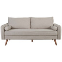 Revive Upholstered Fabric Sofa, Beige