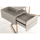 Deegan Modern Grey and Bronze Desk