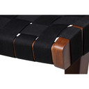 Risom Lounge Chair & Ottoman Black, Walnut