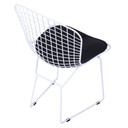 White Wire Side Chair, Black