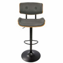 Urbane Tufted Bar Stool, Grey