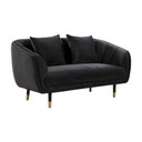 Arti 2-Seater Grey Velvet Sofa
