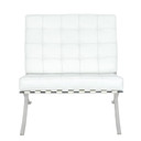 Pavilion Chair, White Leather