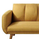 Lockland Adjustable Upholstered Sofa With Track Armrests, Yellow