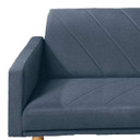 Jessie Convertible Sofa With Chevron Pattern, Navy Blue