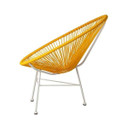 Acapulco Lounge Chair, Yellow, White Frame