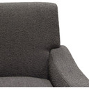 Carmen Accent Chair in Grey Boucle Textured Fabric