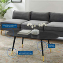 Valour 47" Oval Coffee Table in Black