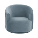 Lowery Blue Pleated Swivel Chair