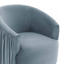 Lowery Blue Pleated Swivel Chair