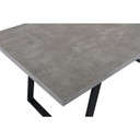 Coronado Contemporary Dining Table in Grey Powder Coated Finish with Cement Gray Top