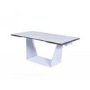 Baldwin White Ceramic Extendable Dining Table