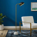 Convey Bronze & White Marble Floor Lamp