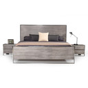 Charlotte Grey Elm Stainless Steel Bed