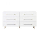 Trident White 6 Drawer Dresser