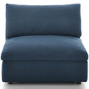 Crux Down Filled Overstuffed Armless Chair, Azure