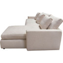 Arcadia 2PC Reversible Chaise Sectional w/ Feather Down Seating in Cream Fabric