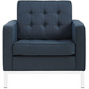 Loft Upholstered Fabric Armchair, Azure