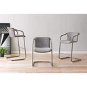 Indy Counter Stool Silver Frame Sage Gray and Velvet Gray, Set of 2