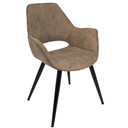 Rowland Mid Century Modern Chair, Brown, Set of 2