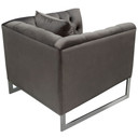 Crawford Tufted Chair in Dusk Grey Velvet