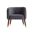 Bethel Grey Velvet Accent Chair