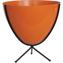 Mid Century Bullet Planter, Orange