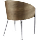 Cooper Wood Armchair, Silver