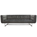 Hollywood Tufted Sofa in Dusk Grey Velvet