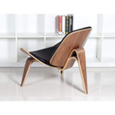 Wegner Shell Chair, Black and Walnut