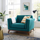 Chance Upholstered Fabric Armchair, Teal