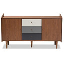 Grey Color Block Mid Century Sideboard Buffet