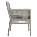 Aura Outdoor Patio Wicker Rattan Dining Arm Chair 2