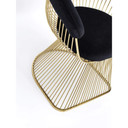 Platner Dining Chair Gold, Black Velvet