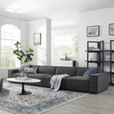 Restoration 4 Piece Sectional Sofa, Charcoal