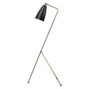 Grasshopper Modern Floor Lamp, Brass and Black
