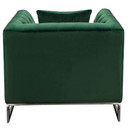 Crawford Tufted Chair in Emerald Green Velvet