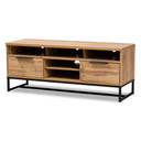 Reilly Industrial Rustic Oak Finished TV Stand