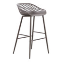 Piazza Outdoor Bar Stool Grey-Set Of Two