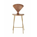 Cherner Counter Stool in Champagne Gold and Walnut