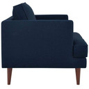 Agile Upholstered Fabric Armchair, Blue