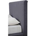 Nixon Grey Linen Bed in King Size