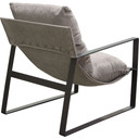 Miller Sling Lounge Chair, Grey Fabric