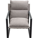 Miller Sling Lounge Chair, Grey Fabric