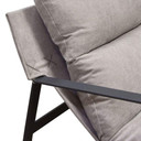 Miller Sling Lounge Chair, Grey Fabric