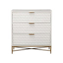 Reggie Honeycomb 3 Drawer Chest, White