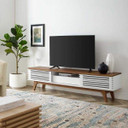 Frank Lloyd 70” TV Stand, Walnut White